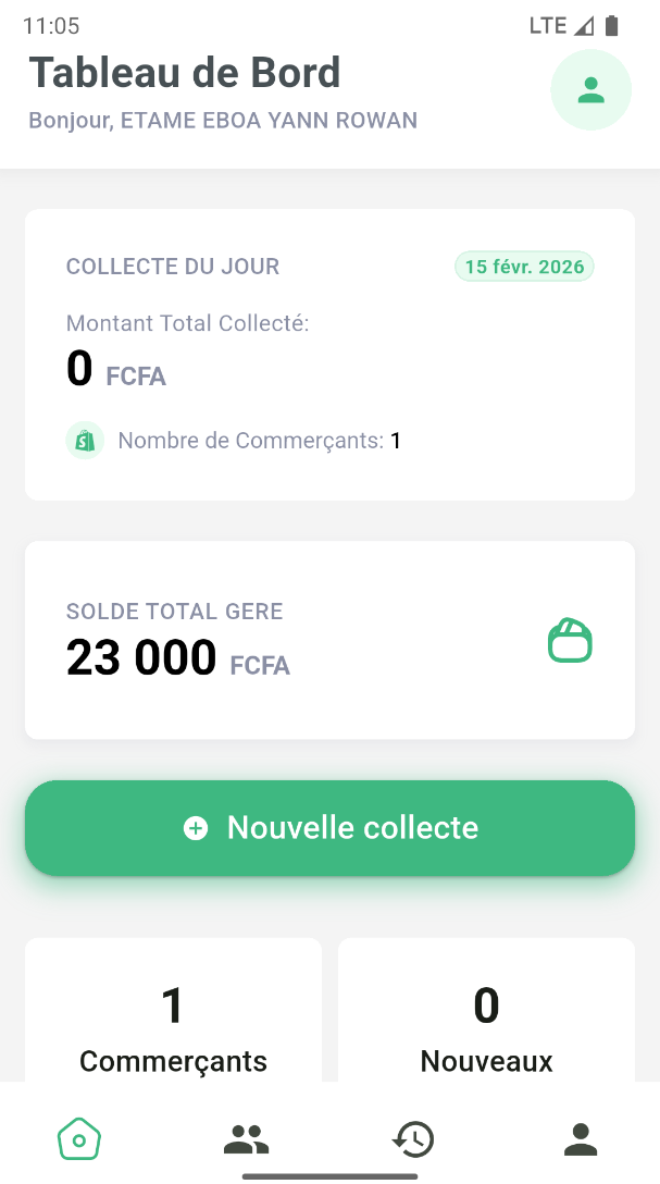 Tableau de bord agent